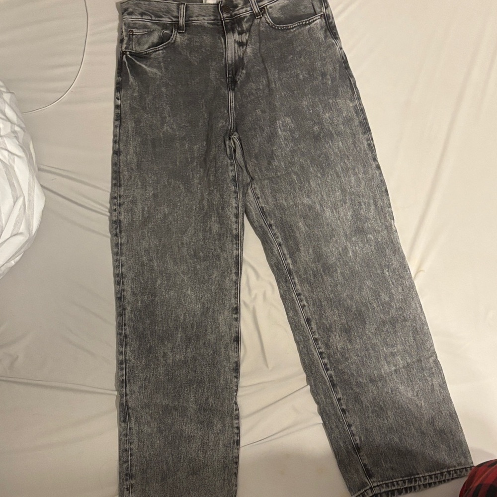 PacSun Men's Washed Black Baggy Jeans
